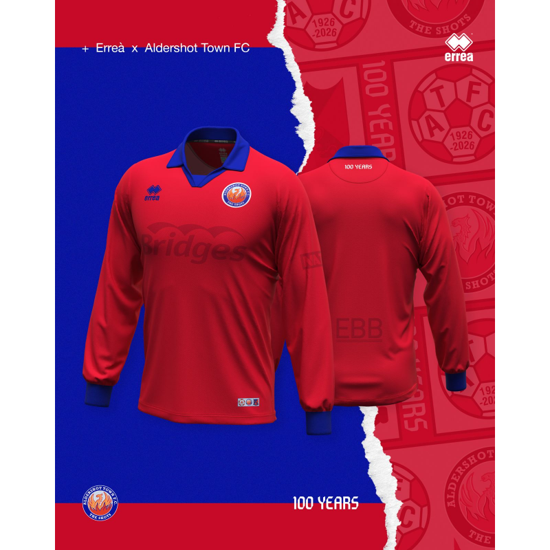 Aldershot Town FC Home Shirt Long Sleeve 26/27